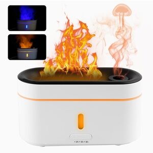 Diffuser Aromatherapy LED Flames Humidifier Mist Mode Decor Essential Oils FC5